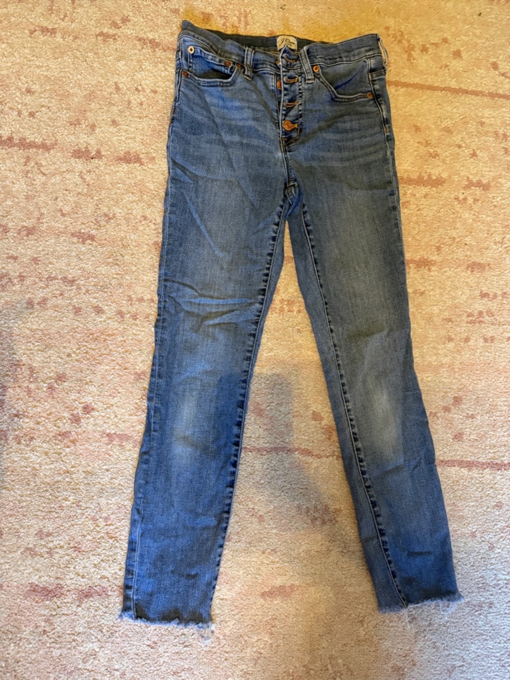 J. Crew Dark Blue Skinny Jeans with Button Fly